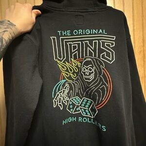 Vans Off the Walls “High Rollers” Black Graphic Hoodie for Men